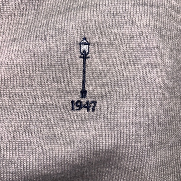 Peter Millar 100% Italian Merino Wool V-Neck Pullover Sweater Gray Men XL - Picture 4 of 5